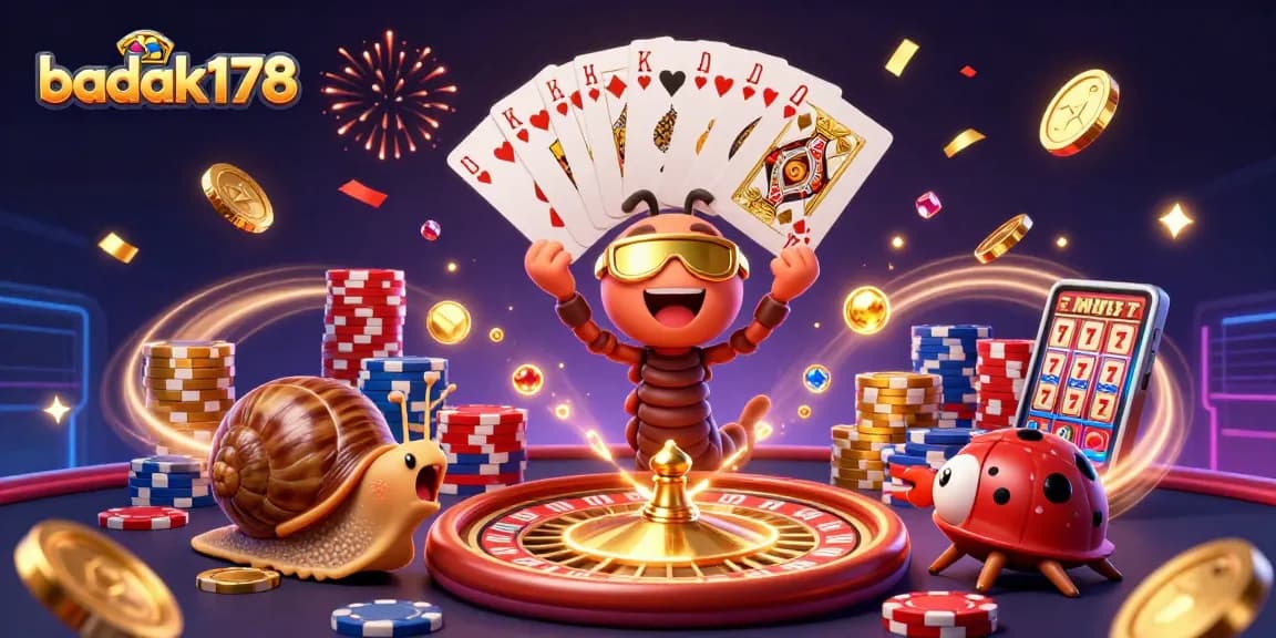 Experience thrilling gameplay with badak178 as whimsical creatures bring the casino to life.