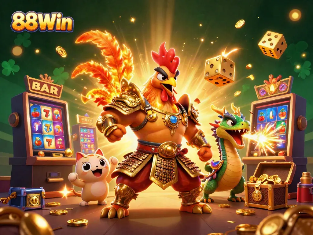 88Win brings dynamic excitement to online gaming with colorful characters and treasure-filled elements.