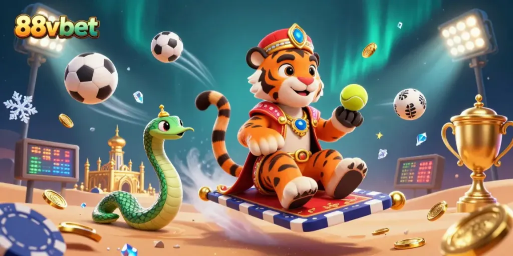 Engage in thrilling bets with 88vbet's exhilarating gaming atmosphere featuring the Arabian Nights-style sultan.