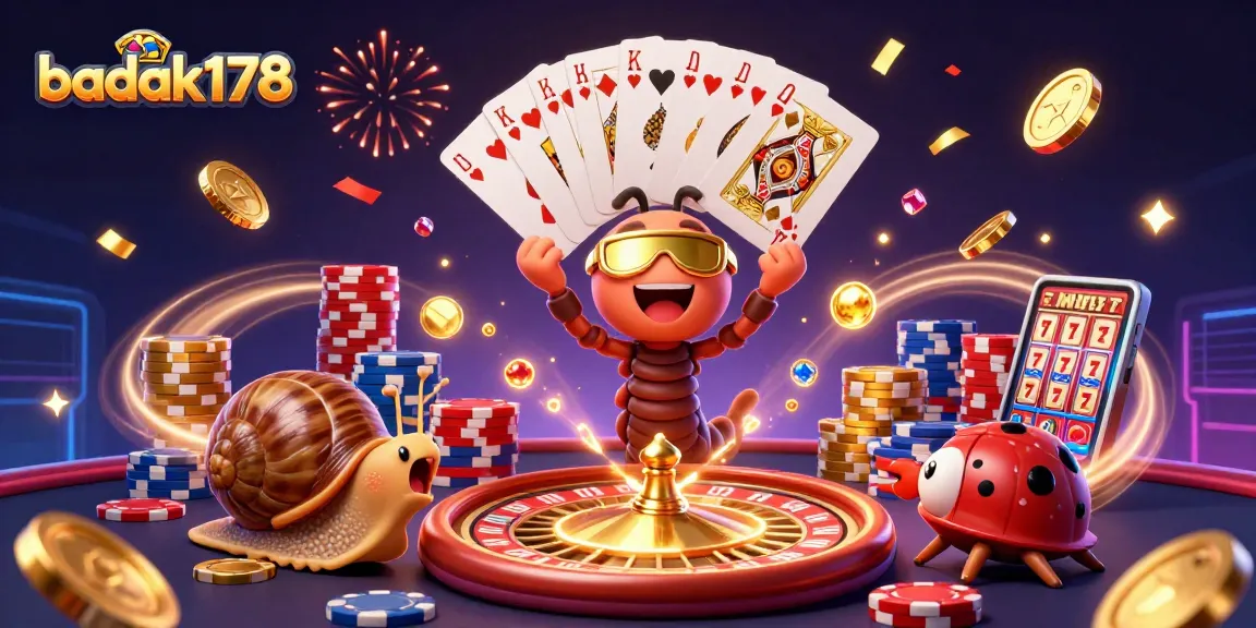 Experience thrilling gameplay with badak178 as whimsical creatures bring the casino to life.